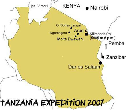 Mapa trasy: Amani Nature Reserve, Usambara Mountains